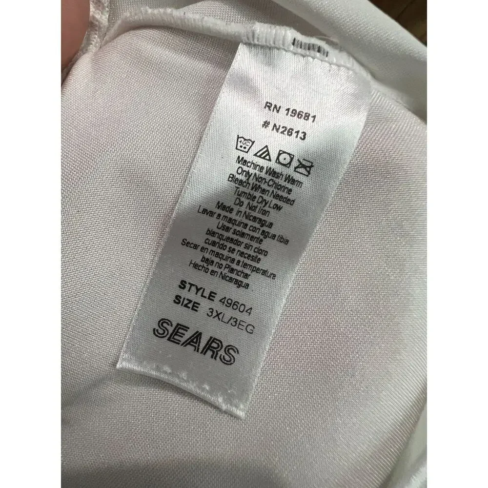 Vintage Sears Shiny White Granny Panty Style 49604 3XL Set of 2